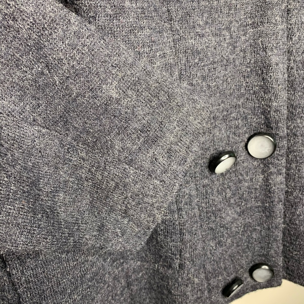 CABI My Fair Charcoal Wool Knit Sweater Jacket - Picture 10 of 10